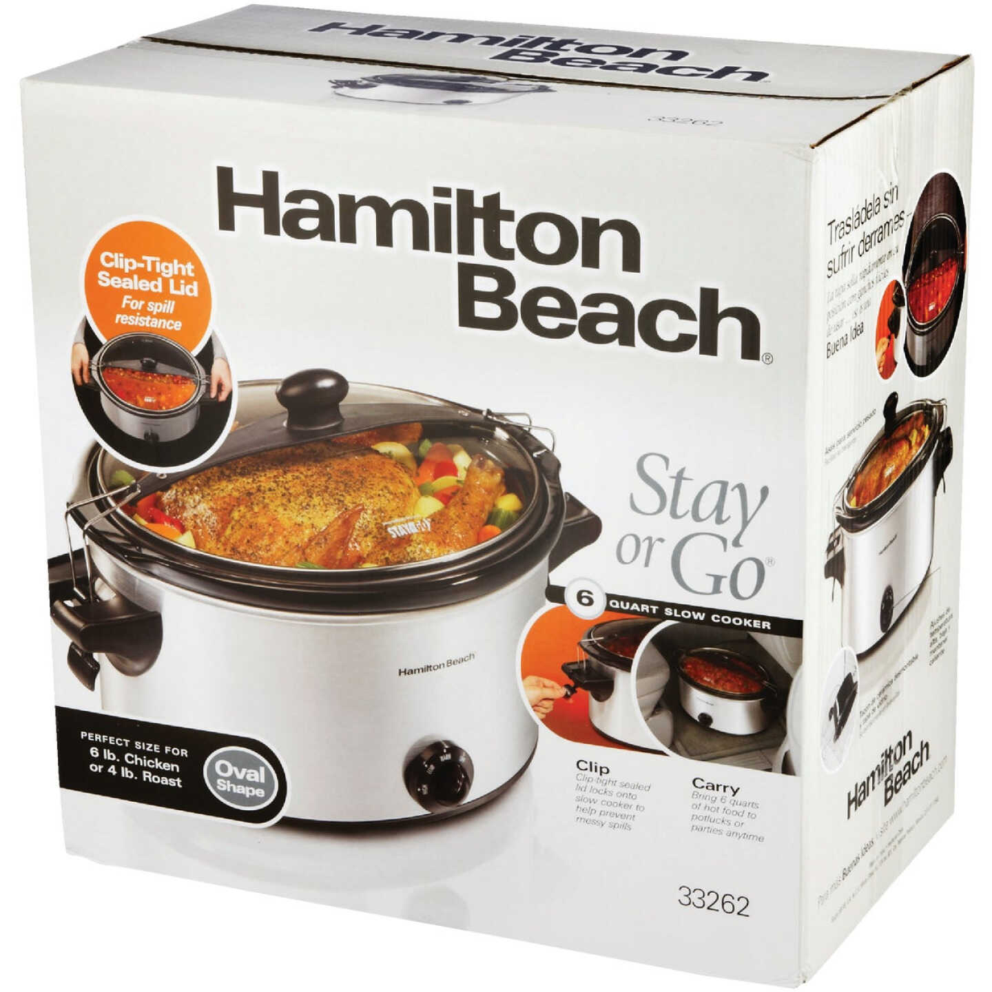 Hamilton Beach Stay or Go 6 Qt. Stainless Steel Slow Cooker - Edgewood  Hardware